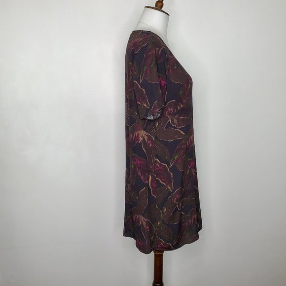 Wilfred Free Watercolor Leaf Pattern Pullover Shift Dress Size XS - Picture 5 of 12